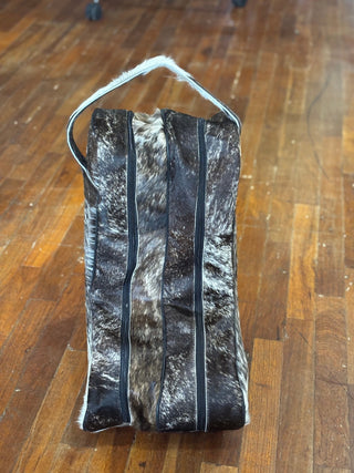 Patchwork Cowhide Boot Bag – Western Cowboy Boot Travel Case - Cowboy SwaggerPatchwork Cowhide Boot Bag – Western Cowboy Boot Travel Case