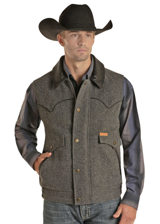 Powder River Outfitters Powder River Mens Heather Holbrook Vest Grey