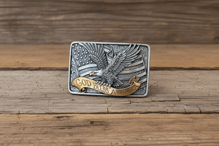 Rectangle God Bless America Belt Buckle – Eagle & American Flag Western Buckle - Cowboy SwaggerRectangle God Bless America Belt Buckle – Eagle & American Flag Western Buckle