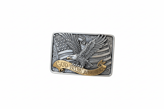 Rectangle God Bless America Belt Buckle – Eagle & American Flag Western Buckle - Cowboy SwaggerRectangle God Bless America Belt Buckle – Eagle & American Flag Western Buckle