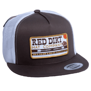 Red Dirt Hat Co Arrows Patch Snapback – Brown/White Mesh Flat Bill Cap | RDHC - 165 - Cowboy SwaggerRed Dirt Hat Co Arrows Patch Snapback – Brown/White Mesh Flat Bill Cap | RDHC - 165