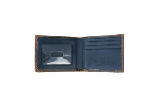 Red Dirt Hat Co Basket Weave Leather Bifold Wallet with Concho - Cowboy SwaggerRed Dirt Hat Co Basket Weave Leather Bifold Wallet with Concho