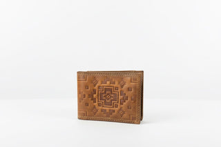 Red Dirt Hat Co Square Cross Leather Bifold Wallet – Tan Western Wallet - Cowboy SwaggerRed Dirt Hat Co Square Cross Leather Bifold Wallet – Tan Western Wallet