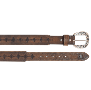 Red Dirt Hat Company Aztec Burnished Brown Leather Belt - Cowboy SwaggerRed Dirt Hat Company Aztec Burnished Brown Leather Belt