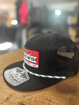Red Dirt Hat Company Feeding Time Patch Cap – Black Flat Bill Snapback - Cowboy SwaggerRed Dirt Hat Company Feeding Time Patch Cap – Black Flat Bill Snapback