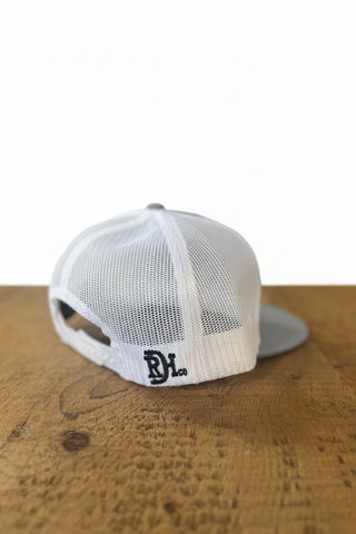 Red Dirt Hat Company Trailblazer Cap – Heather Grey & White Flat Bill Snapback - Cowboy SwaggerRed Dirt Hat Company Trailblazer Cap – Heather Grey & White Flat Bill Snapback