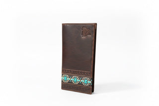Red Dirt Hat Company Turquoise Aztec Embossed Leather Rodeo Wallet - Cowboy SwaggerRed Dirt Hat Company Turquoise Aztec Embossed Leather Rodeo Wallet