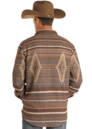 Rock and Roll Denim Aztec Shirt Jacket