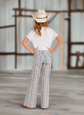 Rock and Roll Girls Americana Button Flare Sky Blue - Cowboy SwaggerRock and Roll Girls Americana Button Flare Sky Blue