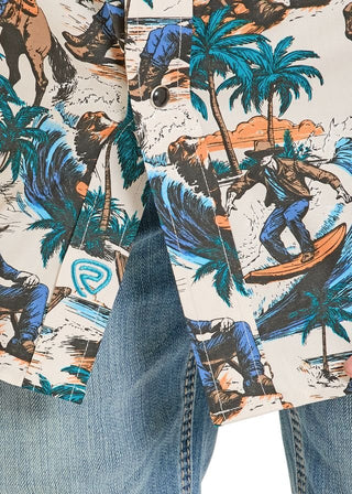 Rock & Roll Denim Boys Surfing Cowboy Western Snap Shirt – Short Sleeve - Cowboy SwaggerRock & Roll Denim Boys Surfing Cowboy Western Snap Shirt – Short SleeveShirts & Tops