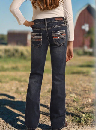 Rock & Roll Girl’s Mid Rise Extra Stretch Bootcut Jean - Cowboy SwaggerRock & Roll Girl’s Mid Rise Extra Stretch Bootcut JeanGirls