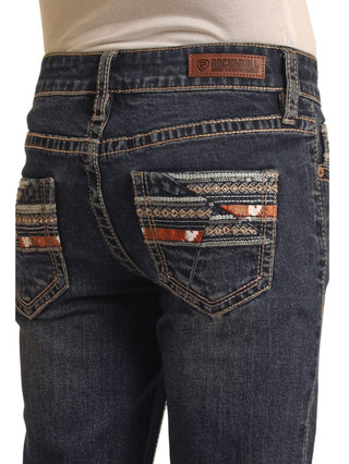 Rock & Roll Girl’s Mid Rise Extra Stretch Bootcut Jean - Cowboy SwaggerRock & Roll Girl’s Mid Rise Extra Stretch Bootcut JeanGirls