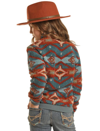 Rock & Roll Kids Indigo Sherpa Pullover - Cowboy SwaggerRock & Roll Kids Indigo Sherpa Pullover