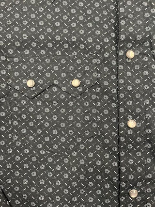 Rock & Roll Men's Long Sleeve Geometric Print Pearl Snap - Cowboy SwaggerRock & Roll Men's Long Sleeve Geometric Print Pearl SnapMen's Shirts