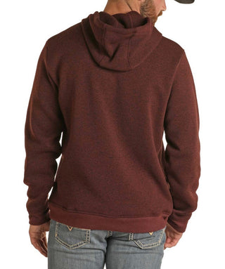Rock & Roll Men’s Melange Knit Hoodie Wine - Cowboy SwaggerRock & Roll Men’s Melange Knit Hoodie WineShirts & Tops