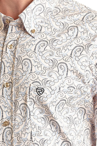 Rock & Roll Men’s Regular Fit Paisley Long Sleeve Button Down Shirt - Cowboy SwaggerRock & Roll Men’s Regular Fit Paisley Long Sleeve Button Down ShirtMen's Shirts