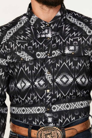 Rock & Roll Men’s Southwestern Print Ripstop Long Sleeve Snap Performance Western Shirt - Cowboy SwaggerRock & Roll Men’s Southwestern Print Ripstop Long Sleeve Snap Performance Western ShirtShirts & Tops
