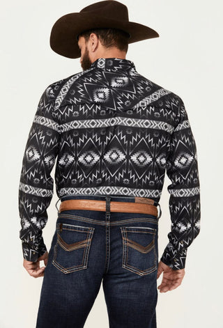 Rock & Roll Men’s Southwestern Print Ripstop Long Sleeve Snap Performance Western Shirt - Cowboy SwaggerRock & Roll Men’s Southwestern Print Ripstop Long Sleeve Snap Performance Western ShirtShirts & Tops