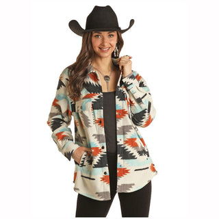 Rock & Roll Coats & Jackets Rock and Roll Women's Slate Fleece Shirt Jacket
