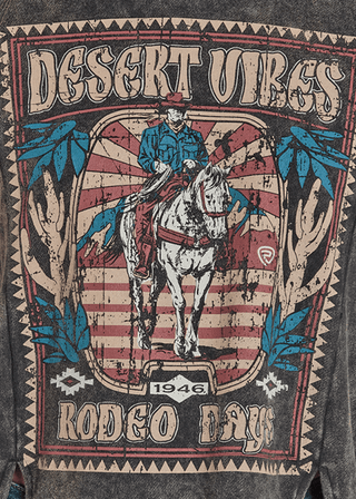 Rock & Roll Women’s Black Graphic Pullover – Western Crewneck Sweatshirt - Cowboy SwaggerRock & Roll Women’s Black Graphic Pullover – Western Crewneck Sweatshirt