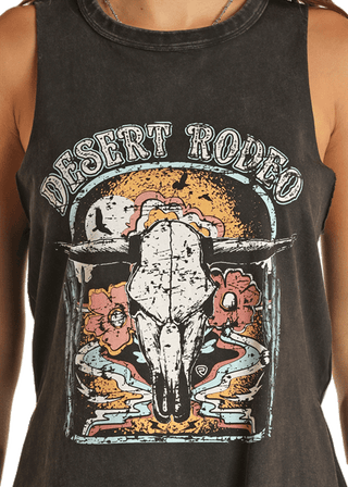 Rock & Roll Women's Desert Rodeo Graphic Tank - Cowboy SwaggerRock & Roll Women's Desert Rodeo Graphic TankShirts & Tops