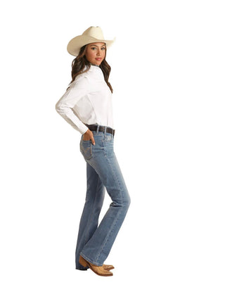 Rock & Roll Women’s Riding Light Vintage Bootcut Jean - Cowboy SwaggerRock & Roll Women’s Riding Light Vintage Bootcut Jean