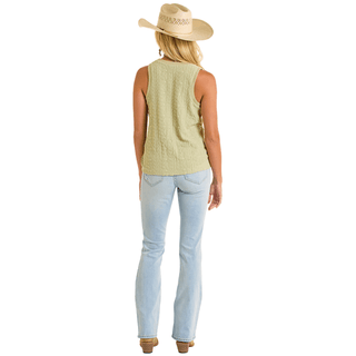 Rock&Roll Women’s Knit Tank with Raised Design Jade - Cowboy SwaggerRock&Roll Women’s Knit Tank with Raised Design JadeShirts & Tops