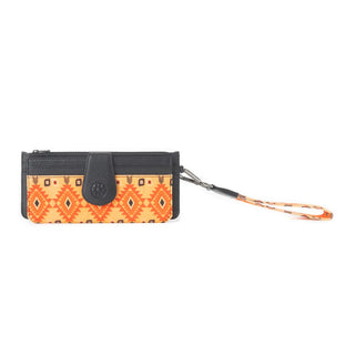 Sedona Sunset Woven Wallet – Rust Orange Leather & Canvas by Myra | S12863 - Cowboy SwaggerSedona Sunset Woven Wallet – Rust Orange Leather & Canvas by Myra | S12863