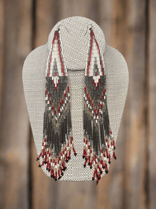 Silver Strike Multi Bead Tassel Earring - Cowboy SwaggerSilver Strike Multi Bead Tassel Earring