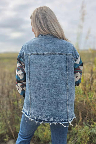 Southern Roots Denim Jacket – Western Graphic Jean Jacket - Cowboy SwaggerSouthern Roots Denim Jacket – Western Graphic Jean Jacket