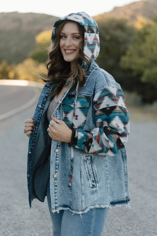 Southern Roots Denim Jacket – Western Graphic Jean Jacket - Cowboy SwaggerSouthern Roots Denim Jacket – Western Graphic Jean Jacket