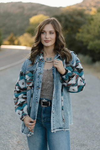 Southern Roots Denim Jacket – Western Graphic Jean Jacket - Cowboy SwaggerSouthern Roots Denim Jacket – Western Graphic Jean Jacket