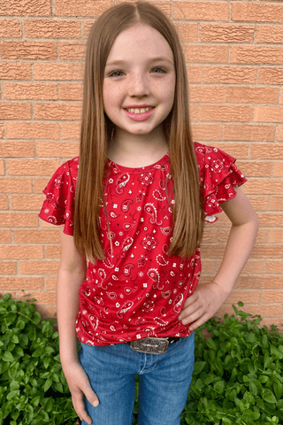 Sterling Kreek Bandana Babe Girls Top - Cowboy SwaggerSterling Kreek Bandana Babe Girls Top