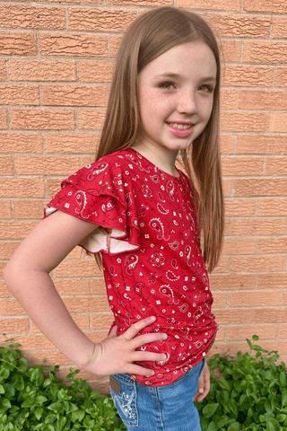 Sterling Kreek Bandana Babe Girls Top - Cowboy SwaggerSterling Kreek Bandana Babe Girls Top