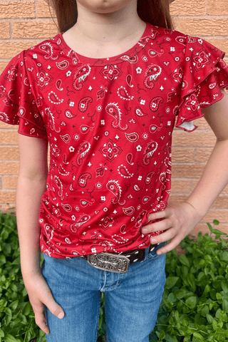 Sterling Kreek Bandana Babe Girls Top - Cowboy SwaggerSterling Kreek Bandana Babe Girls Top