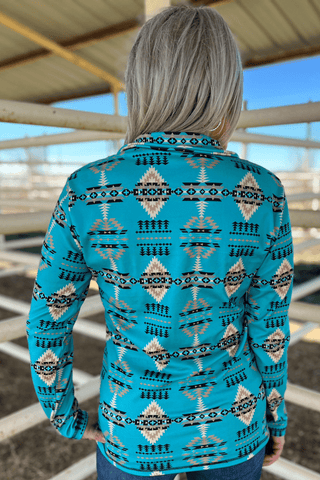 Sterling Kreek Laramie Pullover – Women’s Western Aztec Quarter Zip - Cowboy SwaggerSterling Kreek Laramie Pullover – Women’s Western Aztec Quarter Zip