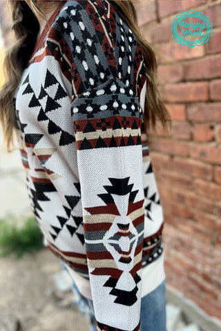 Sterling Kreek Lean On Me Knit Sweater – Aztec Western Pullover - Cowboy SwaggerSterling Kreek Lean On Me Knit Sweater – Aztec Western Pullover