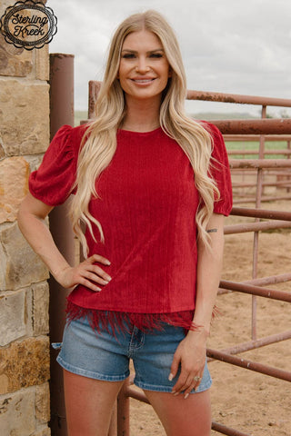 Sterling Kreek Rise and Shine Top Red - Cowboy SwaggerSterling Kreek Rise and Shine Top RedShirts & Tops