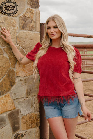 Sterling Kreek Rise and Shine Top Red - Cowboy SwaggerSterling Kreek Rise and Shine Top RedShirts & Tops
