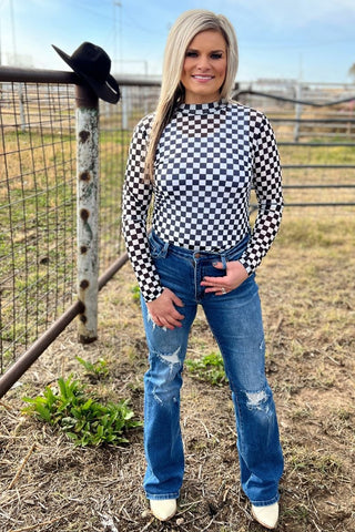 Sterling Kreek Round The Track Mesh Top - Cowboy SwaggerSterling Kreek Round The Track Mesh Top