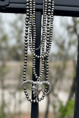 Sterling Kreek Wild & Western Bull Skull Necklace – Layered Western Jewelry Set - Cowboy SwaggerSterling Kreek Wild & Western Bull Skull Necklace – Layered Western Jewelry Set