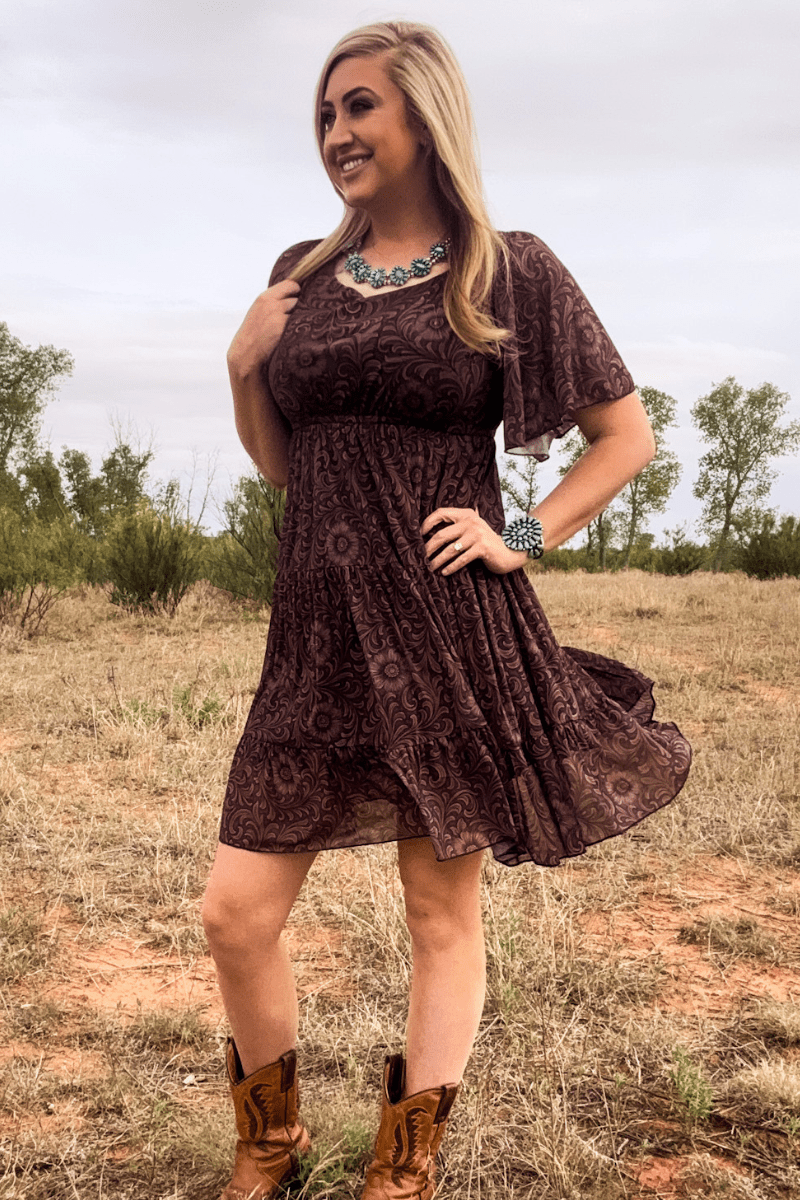 Sterling Kreek Women's Bronzed Bloom Western Dress – Cowboy Swagger
