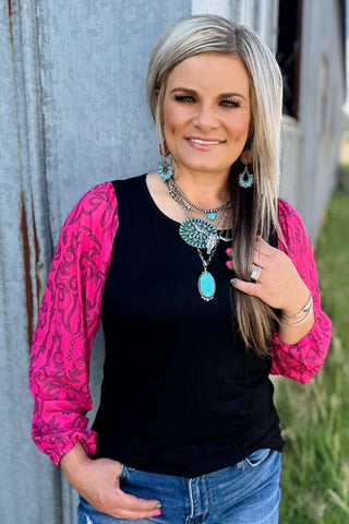 Sterling Kreek Women's Cowgirls Like Us Bubble Sleeve Top - Cowboy SwaggerSterling Kreek Women's Cowgirls Like Us Bubble Sleeve TopShirts & Tops