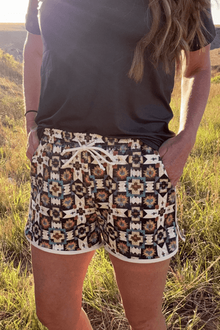 Sterling Kreek Women’s Golden Mesa Aztec Western Shorts - Cowboy SwaggerSterling Kreek Women’s Golden Mesa Aztec Western ShortsShorts