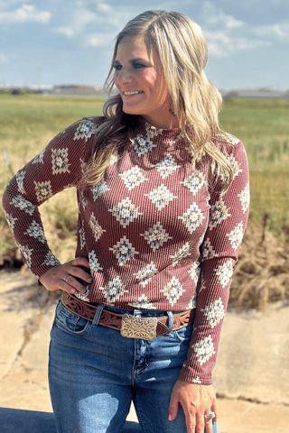 Sterling Kreek Women’s High Plains Aztec Top - Cowboy SwaggerSterling Kreek Women’s High Plains Aztec Top