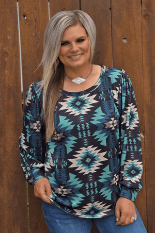 Sterling Kreek Women’s Midnight Mesa Blue Western Top - Cowboy SwaggerSterling Kreek Women’s Midnight Mesa Blue Western Top