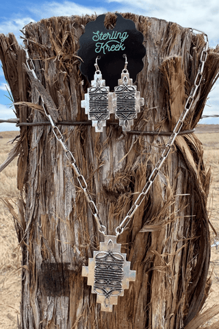 Stitched in Aztec Earrings - Cowboy SwaggerStitched in Aztec Earrings