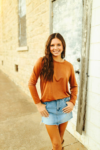 Swanky Leather Saddle Long Sleeve - Cowboy SwaggerSwanky Leather Saddle Long Sleeve