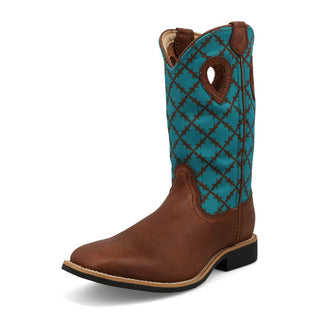 Twisted X Kids Top Hand Boot – Brownie & Turquoise Leather Western Boot for Boys & Girls - Cowboy SwaggerTwisted X Kids Top Hand Boot – Brownie & Turquoise Leather Western Boot for Boys & Girls