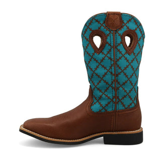 Twisted X Kids Top Hand Boot – Brownie & Turquoise Leather Western Boot for Boys & Girls - Cowboy SwaggerTwisted X Kids Top Hand Boot – Brownie & Turquoise Leather Western Boot for Boys & Girls